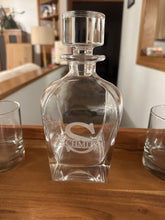 Load image into Gallery viewer, Decanter &amp; set of 4 glasses. Custom engraved.
