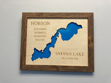 Load image into Gallery viewer, Sylvan Lake map custom home decor wall hanging, 14&quot; x 11&quot;
