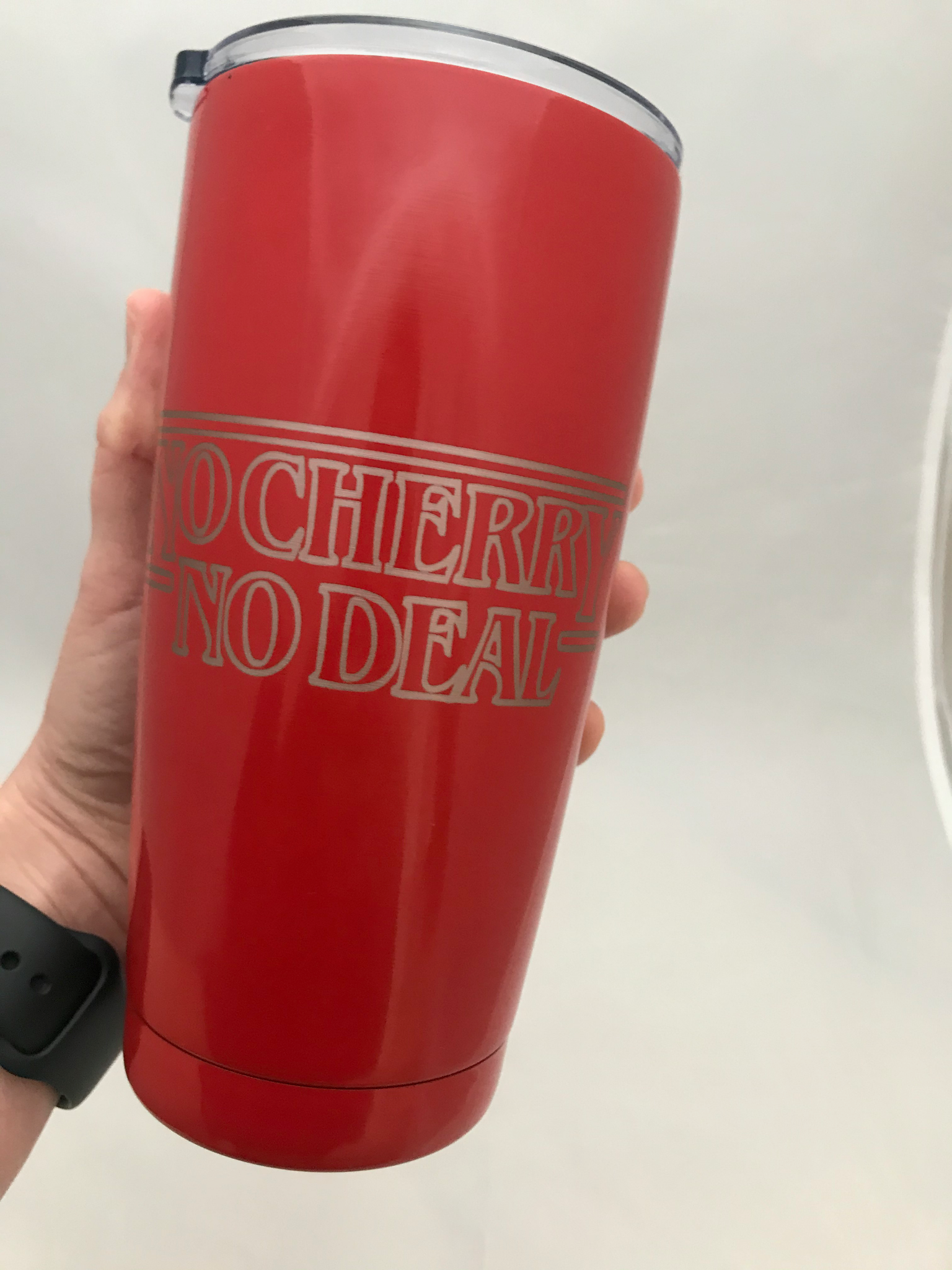 Stranger Things pink 20oz tumbler