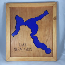 Load image into Gallery viewer, Lake map custom home decor wall hanging, 14&quot; x 11&quot;
