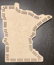 Load image into Gallery viewer, Minnesota Cribbage Board - Customizable (2-6 person)
