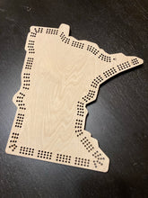 Load image into Gallery viewer, Minnesota Cribbage Board - Customizable (2-6 person)
