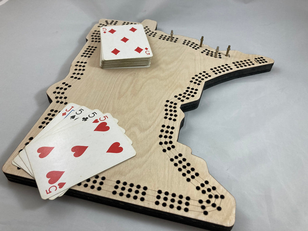 Minnesota Cribbage Board - Customizable (2-6 person)