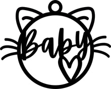 Load image into Gallery viewer, Personalized Custom Laser Cut Name Christmas Ornaments for Cats
