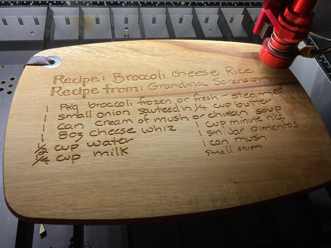 Recipe Card Cutting Board