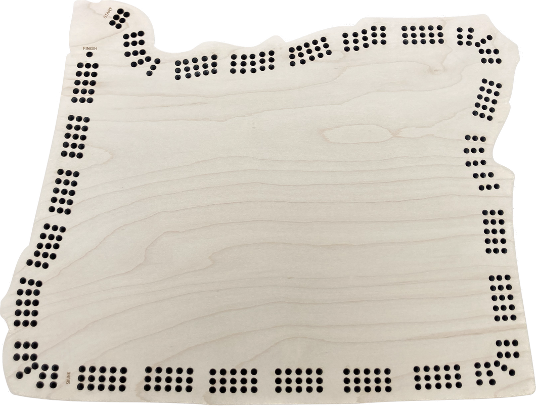 Oregon Cribbage Board - Customizable (2-6 person)