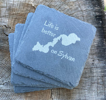 Load image into Gallery viewer, Sylvan Lake Slate Coasters, 4 pack
