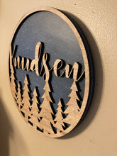 Load image into Gallery viewer, Personalized Twilight Forest home decor wall hanging, 10&quot; circle
