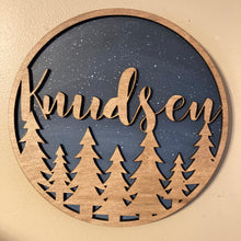 Load image into Gallery viewer, Personalized Twilight Forest home decor wall hanging, 10&quot; circle
