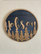 Load image into Gallery viewer, Personalized Twilight Forest home decor wall hanging, 10&quot; circle
